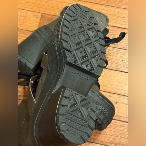 Converse Chuck 70 De Luxe Heel Leather & Buckles High Top Platform Boots Sz 8 - Picture 10 of 14